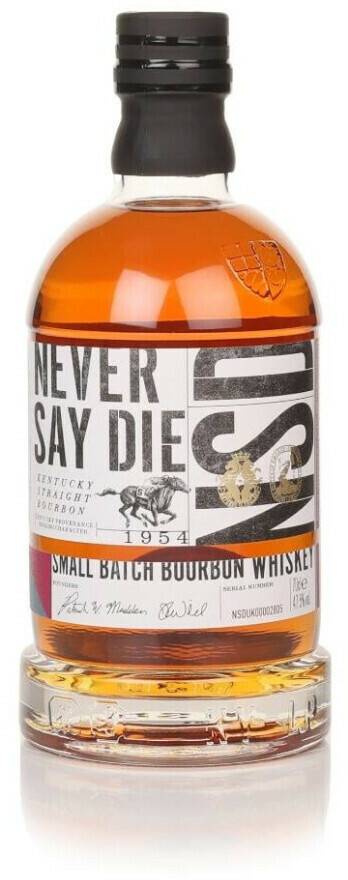 Whisky Never Say Die Small Batch Bourbon Whiskey 70cl