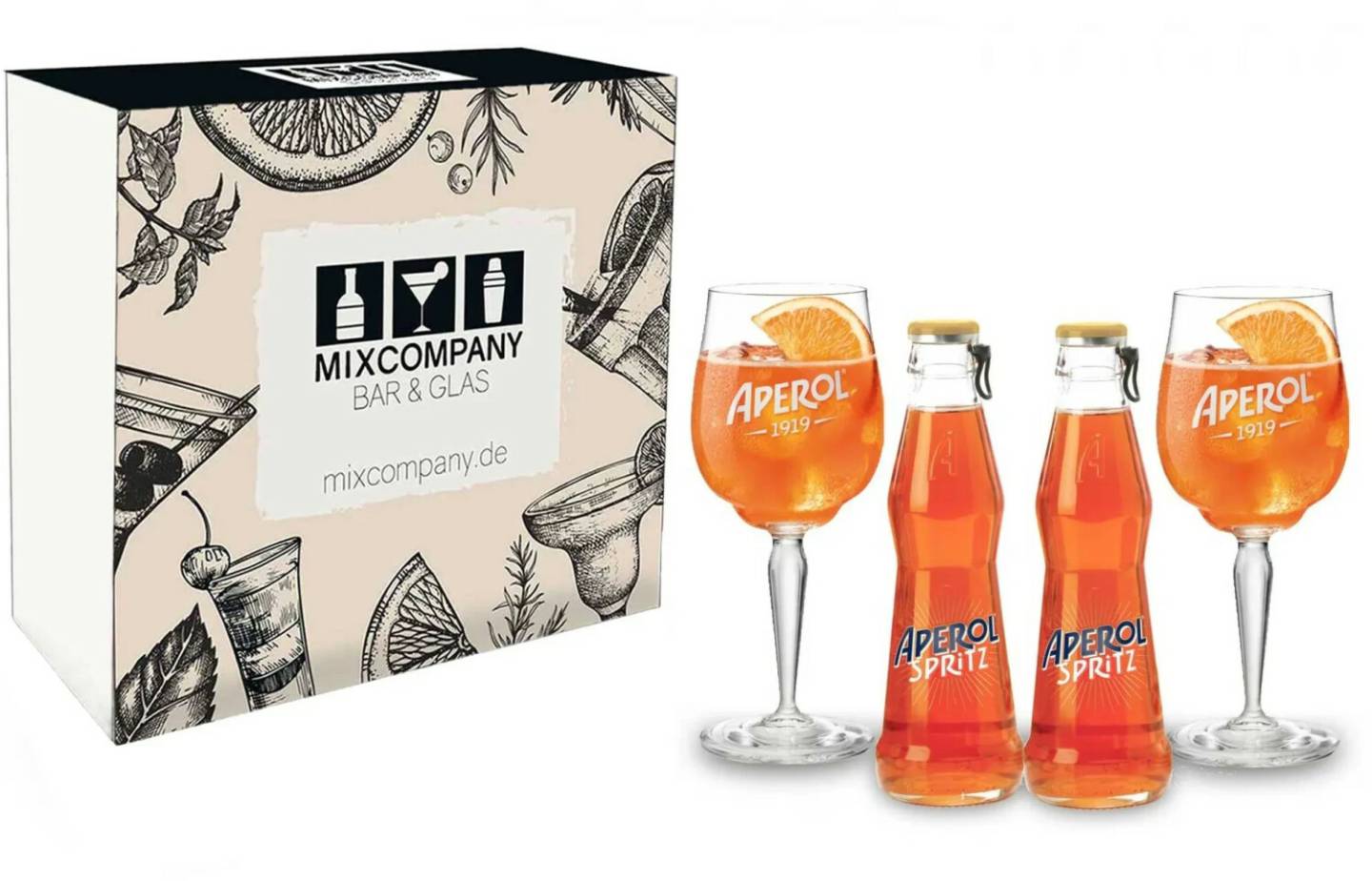 Aperol Spritz 10,5%2x 17,5cl 10.5% + 2x Aperol Gläser Spirituosen & Schnaps