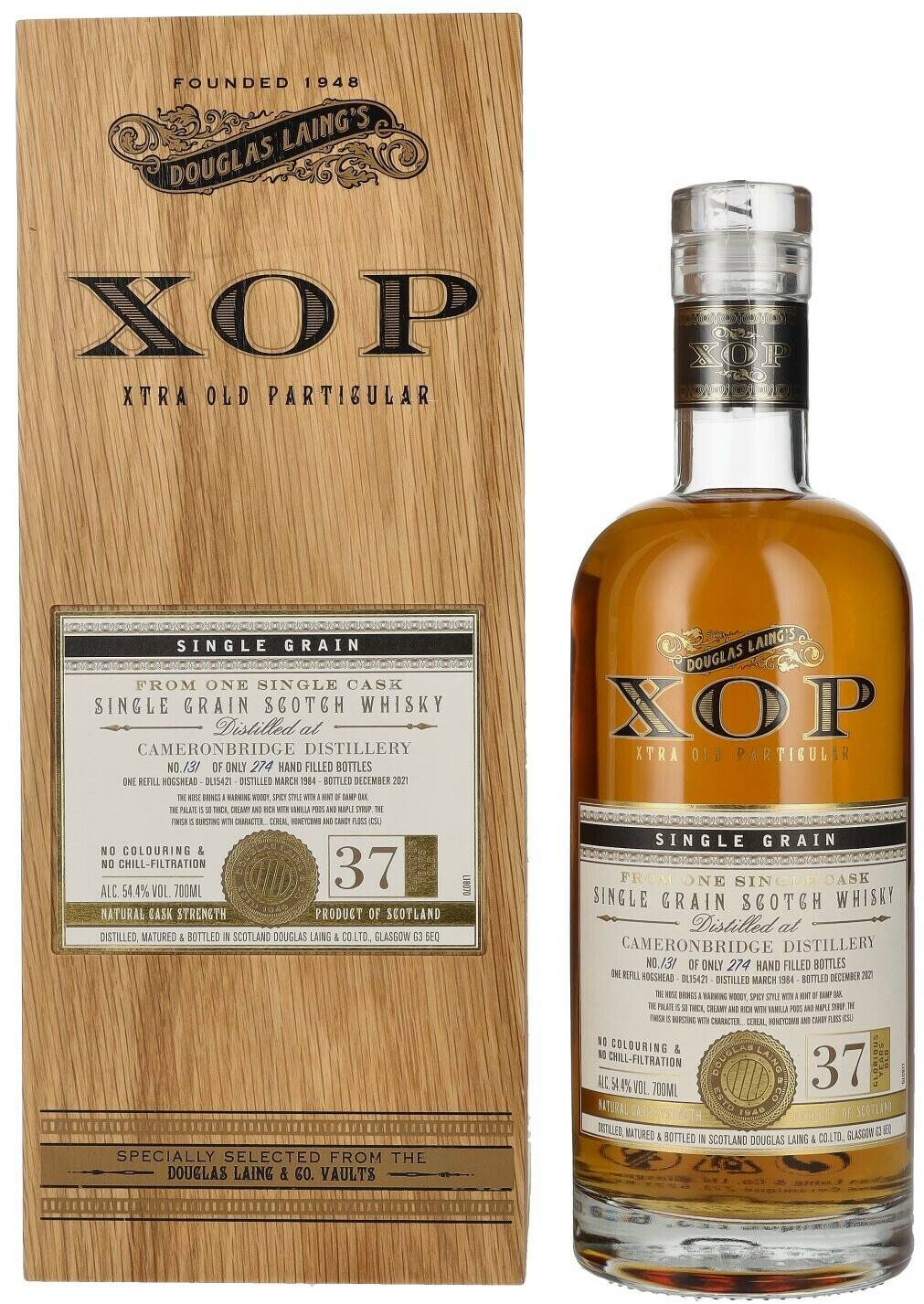 Cameronbridge 37 Jahre XOP 1984/2021 0,7l 54,4% Whisky