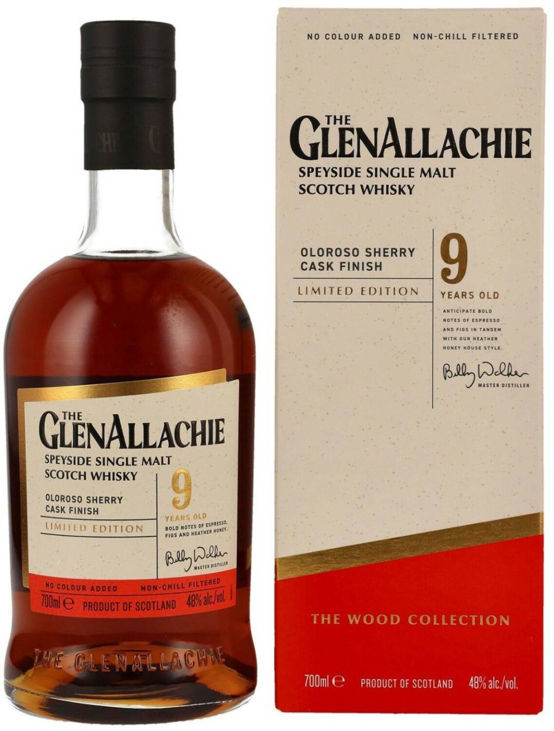 Whisky GlenAllachie 9 Years Oloroso Sherry Cask Finish Speyside Single Malt Whisky 0,7l 48%