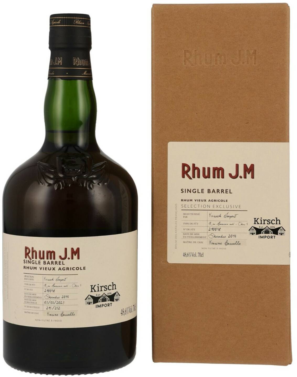 Rhum J.M 2014/2023 8 Jahre Single Barrel 0.7l 48.6% Rum