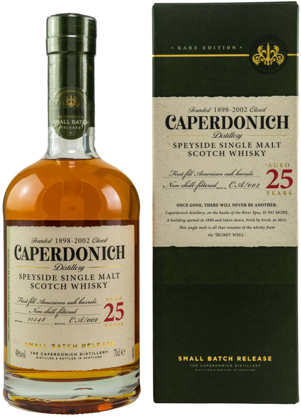 Caperdonich 25 Years Single Malt Scotch Whisky 0,7l 48% Whisky