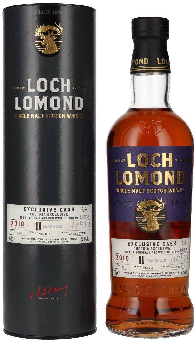 Whisky Loch Lomond 11 Years Old 2010 Bordeaux Red Wine Austria Exclusive Cask 0,7l 54,9%