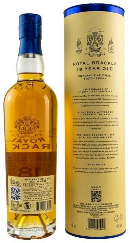 Whisky Royal Brackla 18 Jahre Sherry Cask Finish 0,7l 46%