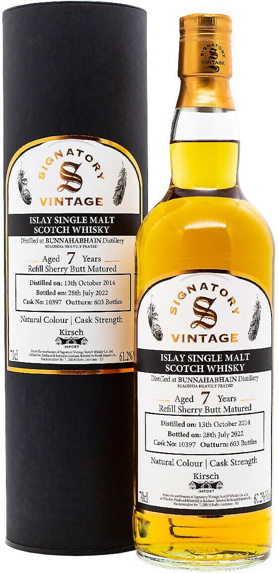 Signatory Vintage Bunnahabhain 2014/2022 Staoisha 0,7l 61,2% Whisky