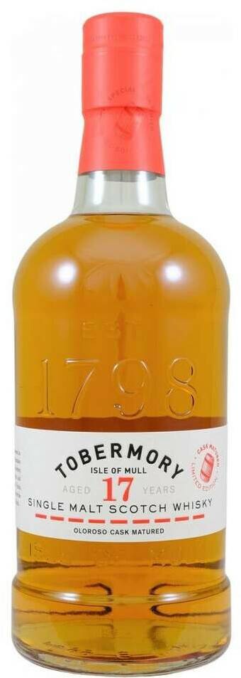 Whisky Tobermory 17 Jahre Oloroso Cask Finish 0,7l 55,9%