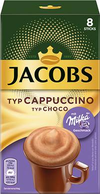 Kaffee & Espresso Jacobs Typ Cappuccino Milka Sticks (8 Stk.)