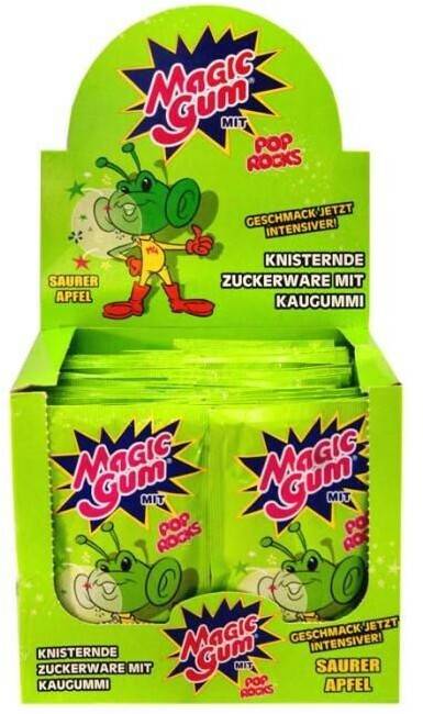 Pop Rocks Magic Gum avec Pop Rocks saurer Pomme (50 x 7 g) Süßigkeiten