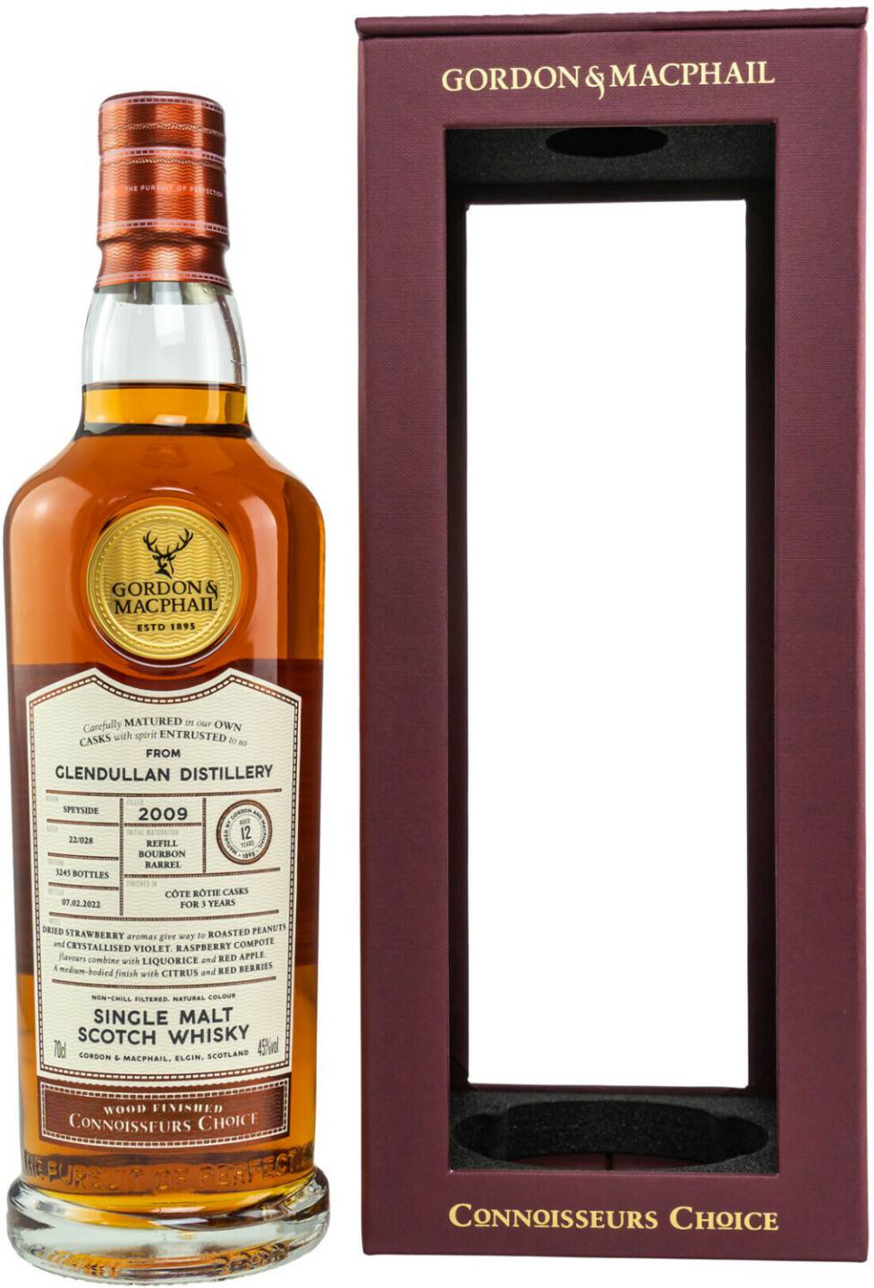 Glendullan 12 Jahre Connoisseurs Choice Côte Rôtie Casks Finish 0,7l 45% Whisky