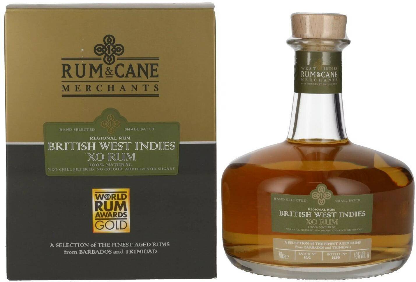 Rum & Cane British West Indies 0,7l 43% Rum