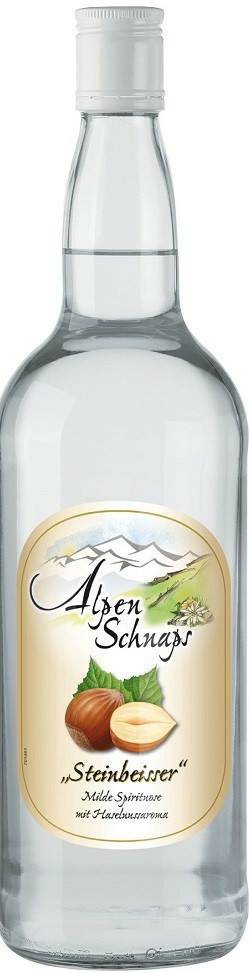 Nannerl Alpenschnaps Steinbeisser Haselnuss 33%1l Spirituosen & Schnaps