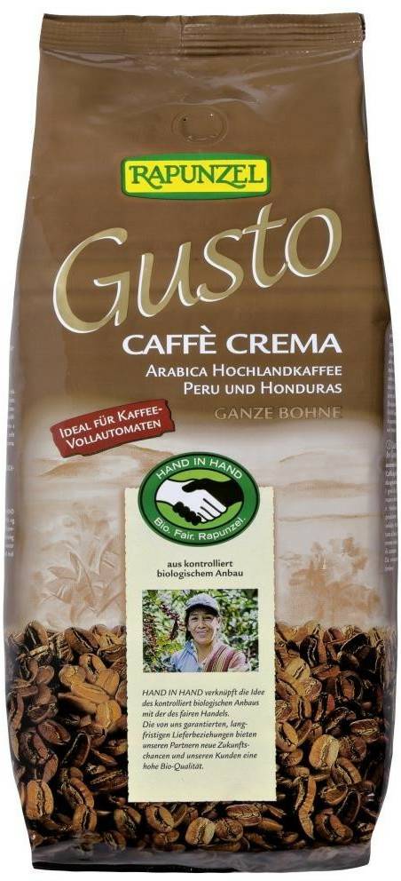 Rapunzel Gusto Caffè Crema ganze Bohne Bio (1kg) Kaffee & Espresso