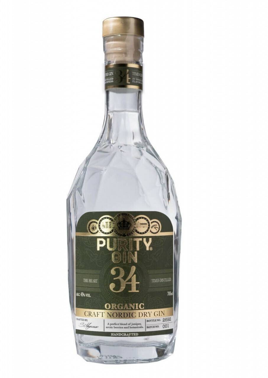 Purity 34 Organic Nordic Dry Craft Gin 0,7l 43% Gin