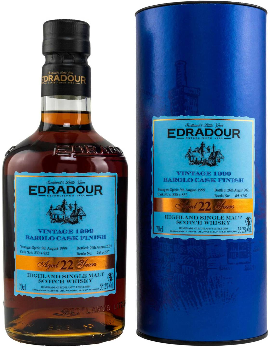 Whisky Edradour 22 Jahre Barolo Cask Finish 0,7l 55,2%