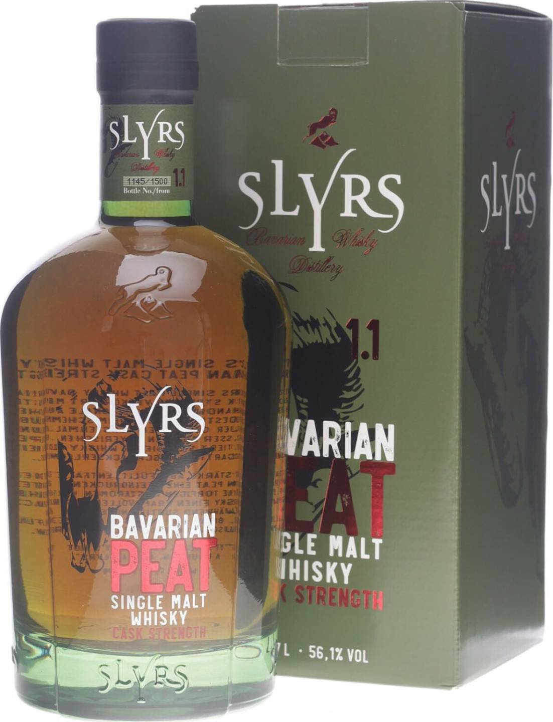 Whisky Slyrs Bavarian Peat Single Malt Whisky 0,7l 56.1%