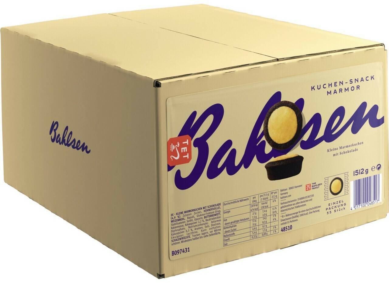 Süßigkeiten Bahlsen Choline Schoko-Vanille (55 x 27 g)