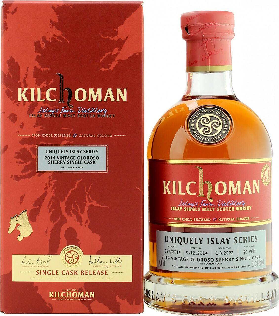 Whisky Kilchoman 2014/2022 Oloroso cask Uniquely Islay Series Whisky 0,7l 57,3%