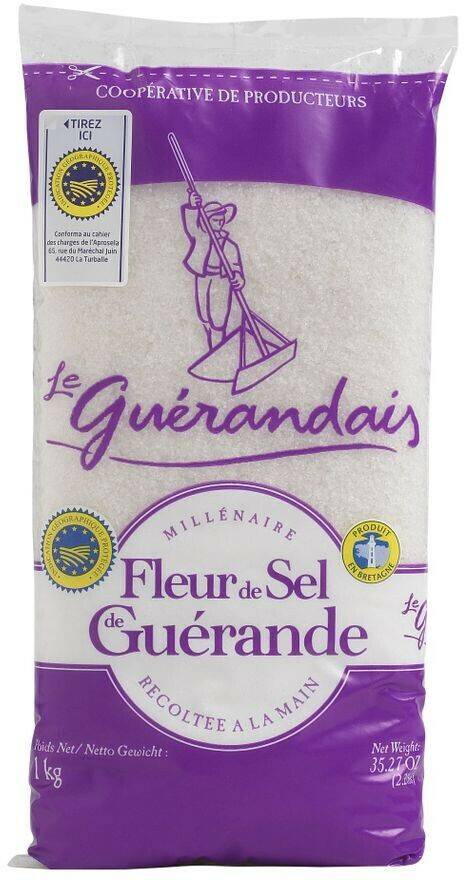 Salines de Guérande Fleur de Sel de Guérande - Meersalz aus der Bretagne (1kg) Kräuter & Gewürze