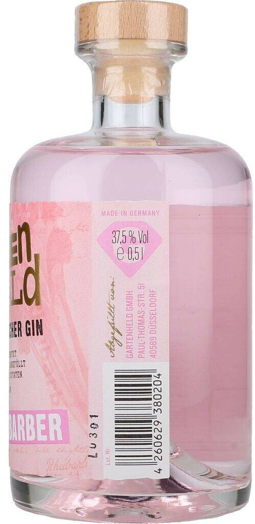 Gartenheld Botanischer Gin Rhabarber 0,5l 37,5% Gin