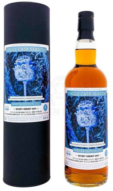 Signatory Vintage17 Jahre Secret Orkney 2005/2023 Single Cask Seasons Winter 0,7l 51,9% Whisky