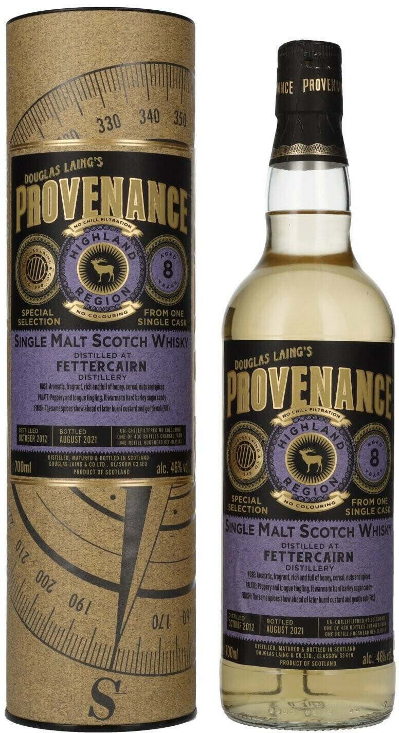 Douglas Laing's PROVENANCE Fettercairn 8 Years Old Single Cask Malt 2012 46% Vol. 0,7l Whisky