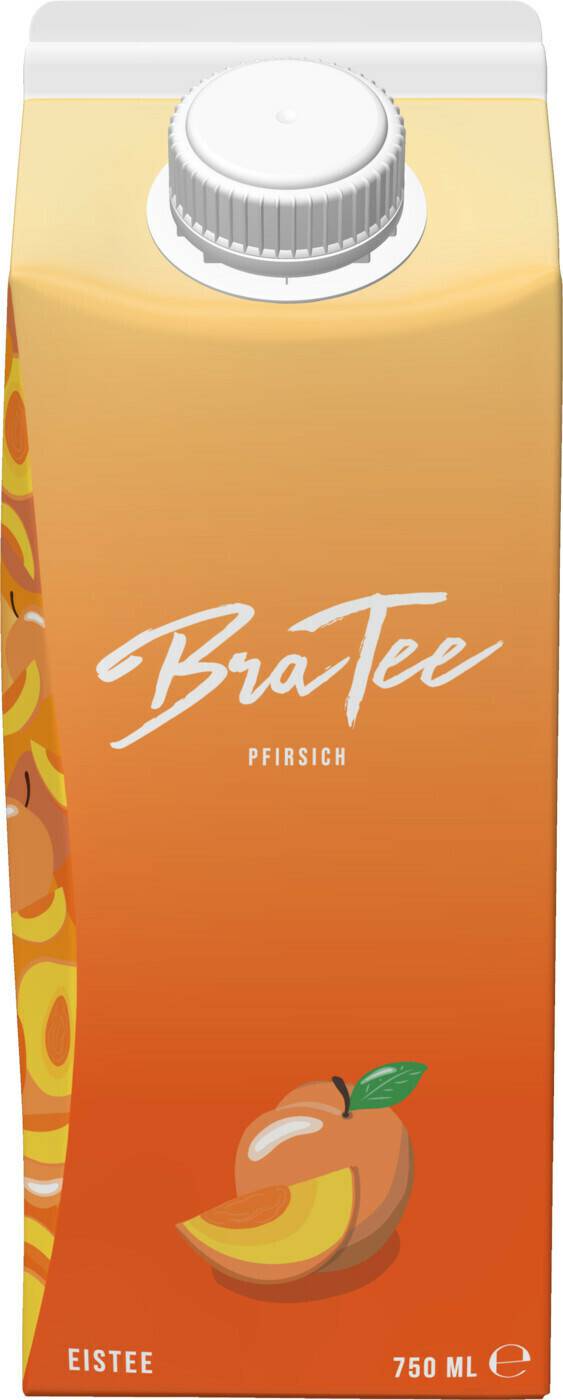 BraTee Pfirsich Eistee 8x0,75l Softdrinks