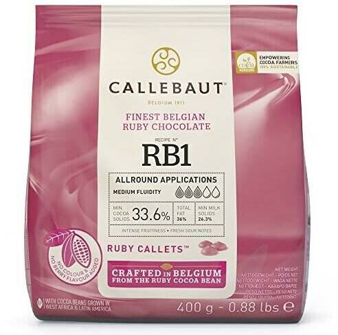 Callebaut Ruby Schokoladenkuvertüre Callets (2,5kg) Schokolade