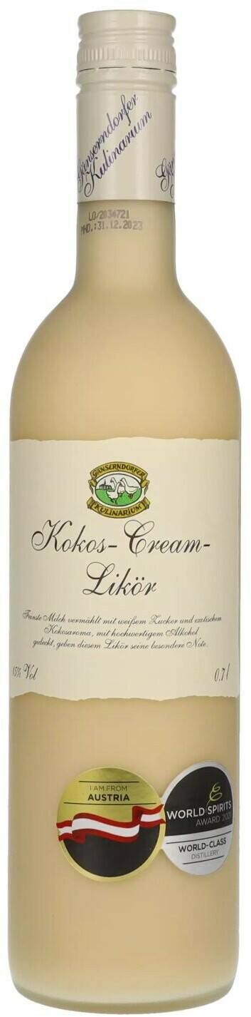 Gänserndorfer Kulinarium Auersthaler Kokos Creme Likör 15% vol. 0,70l Liköre