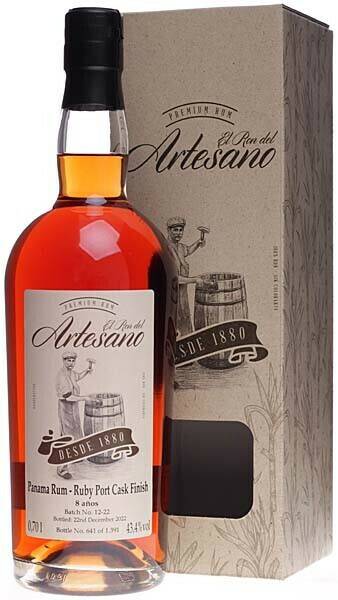 Rum El Ron del Artesano 8 Jahre Ruby Port Cask Finish 0,7l 43,4%