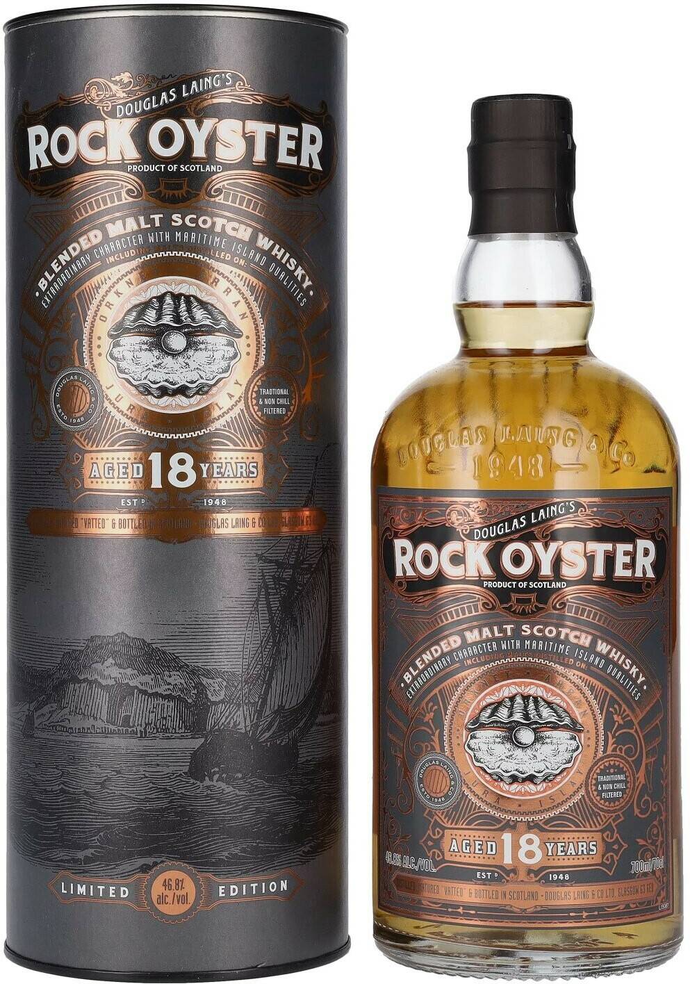 Whisky Douglas Laing's Rock Oyster 18 Jahre 0,7l 46,8%