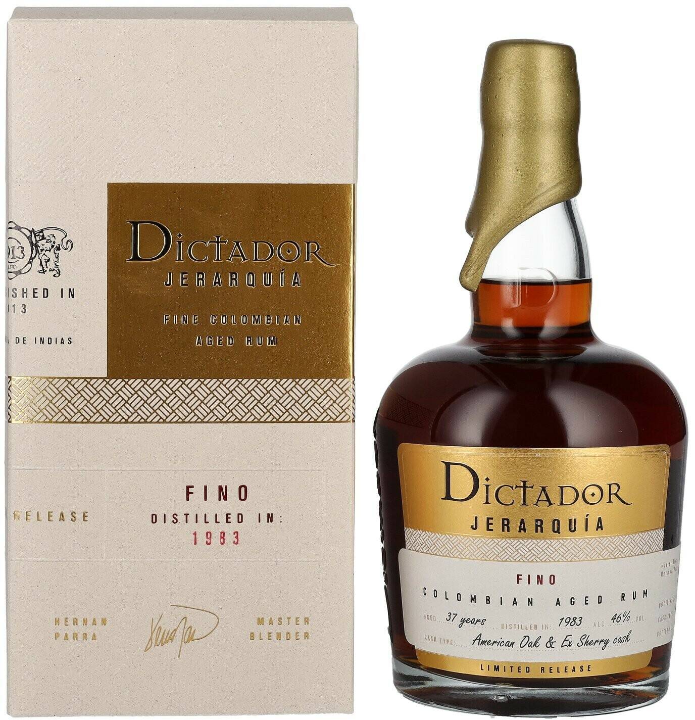 Dictador Jerarquia 37 Years Old Fino Rum 0,7l 46% Rum