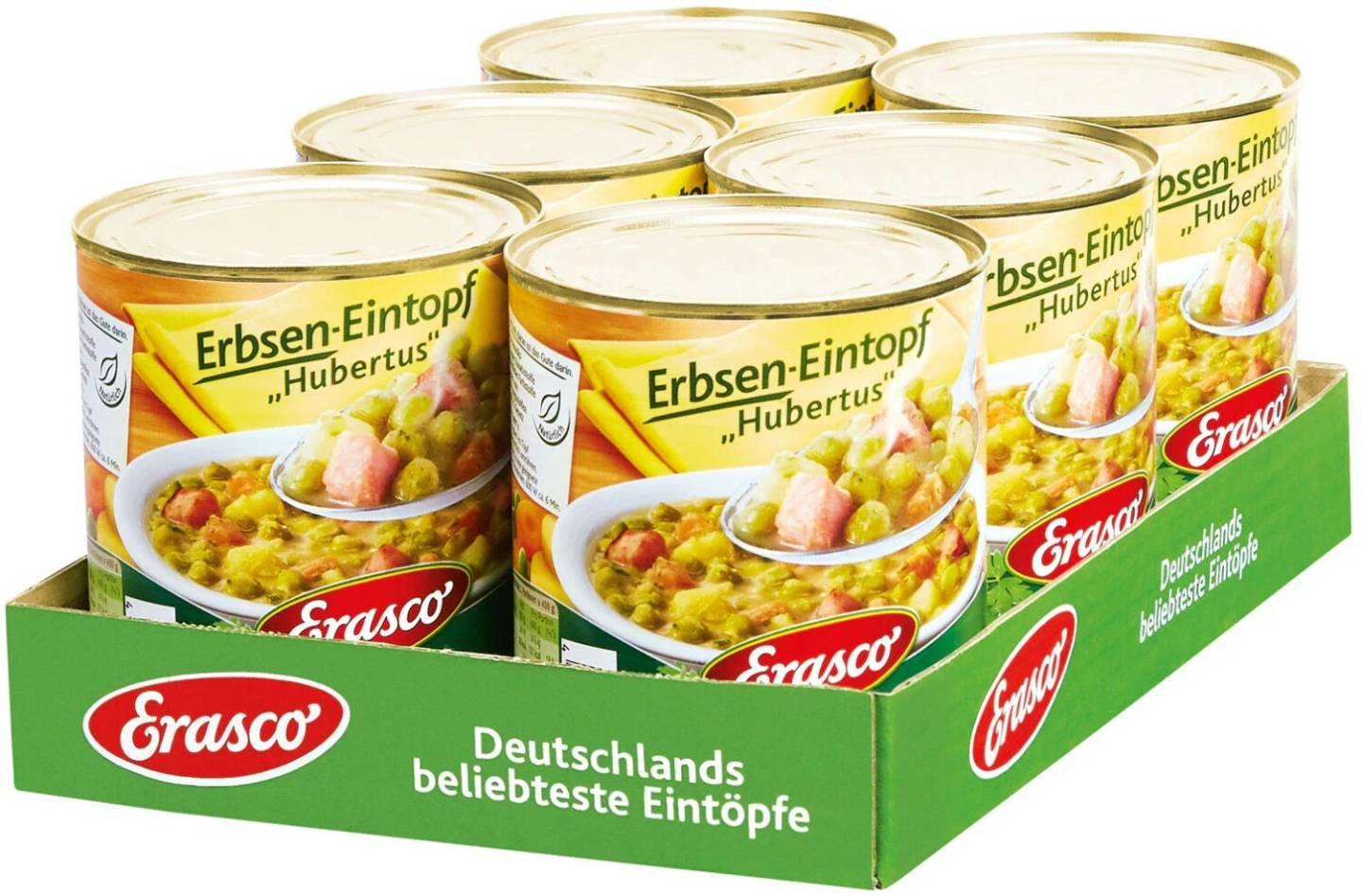 Erasco Erbsen-Eintopf Hubertus (6 x 800g) Fertiggerichte