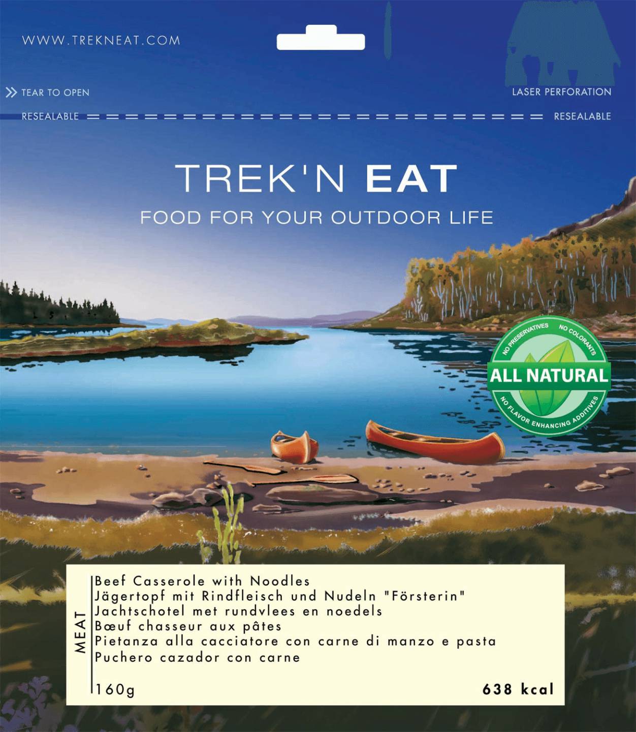 Trek'n Eat Jägertopf mit Rindfleisch und Nudeln (160 g) Fertiggerichte