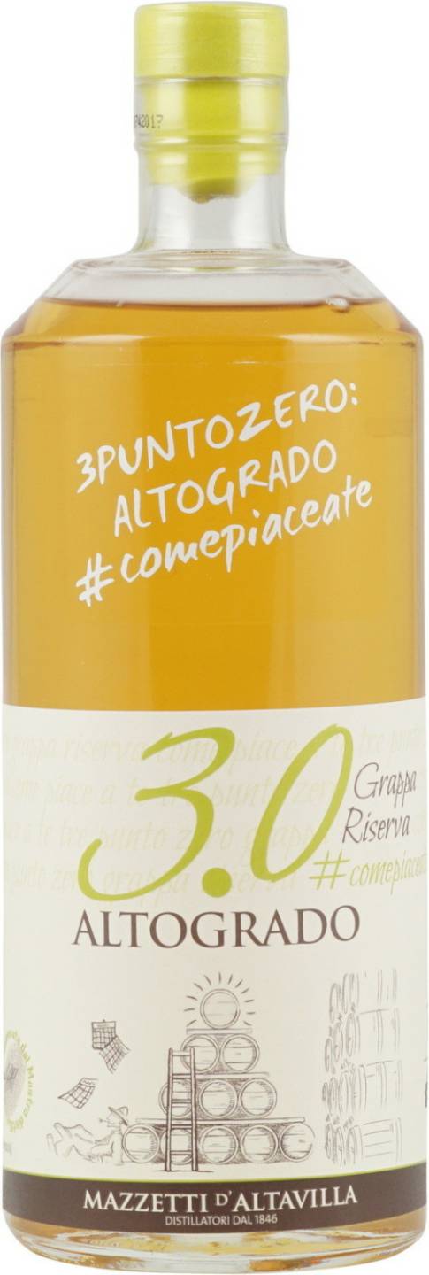 Mazzetti Grappa Altogrado Riserva &quot3.0&quot 0,7l 51,4% Spirituosen & Schnaps