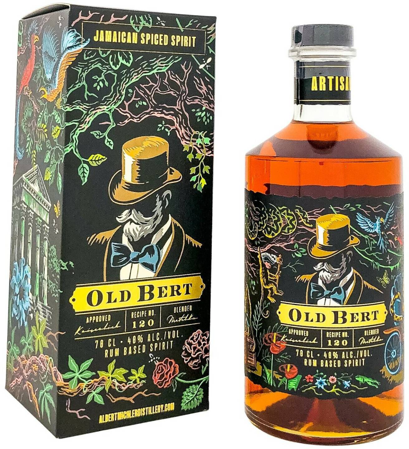 Rum Michler's Old Bert Jamaican Spiced in Geschenkverpackung 0,7l 40%