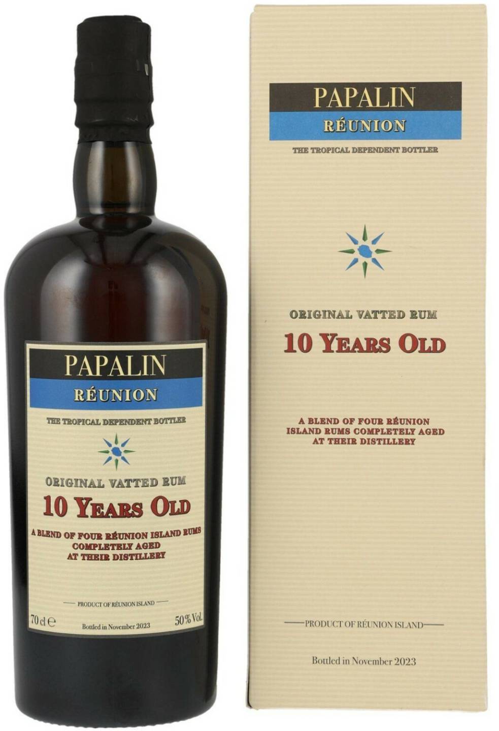 Papalin 10 Jahre Vatted Réunion Rum 2023 0,7l 50% Rum