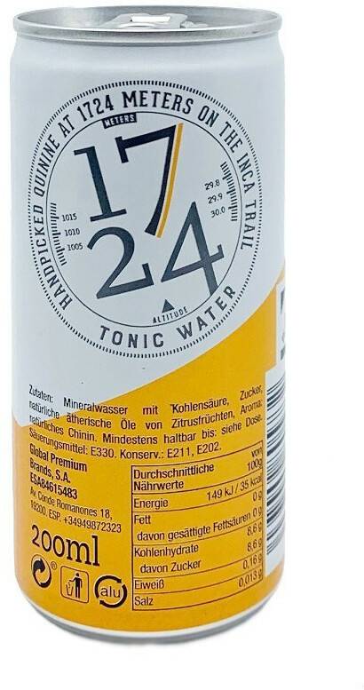 1724 Tonic Water6x0,2l Dose Softdrinks