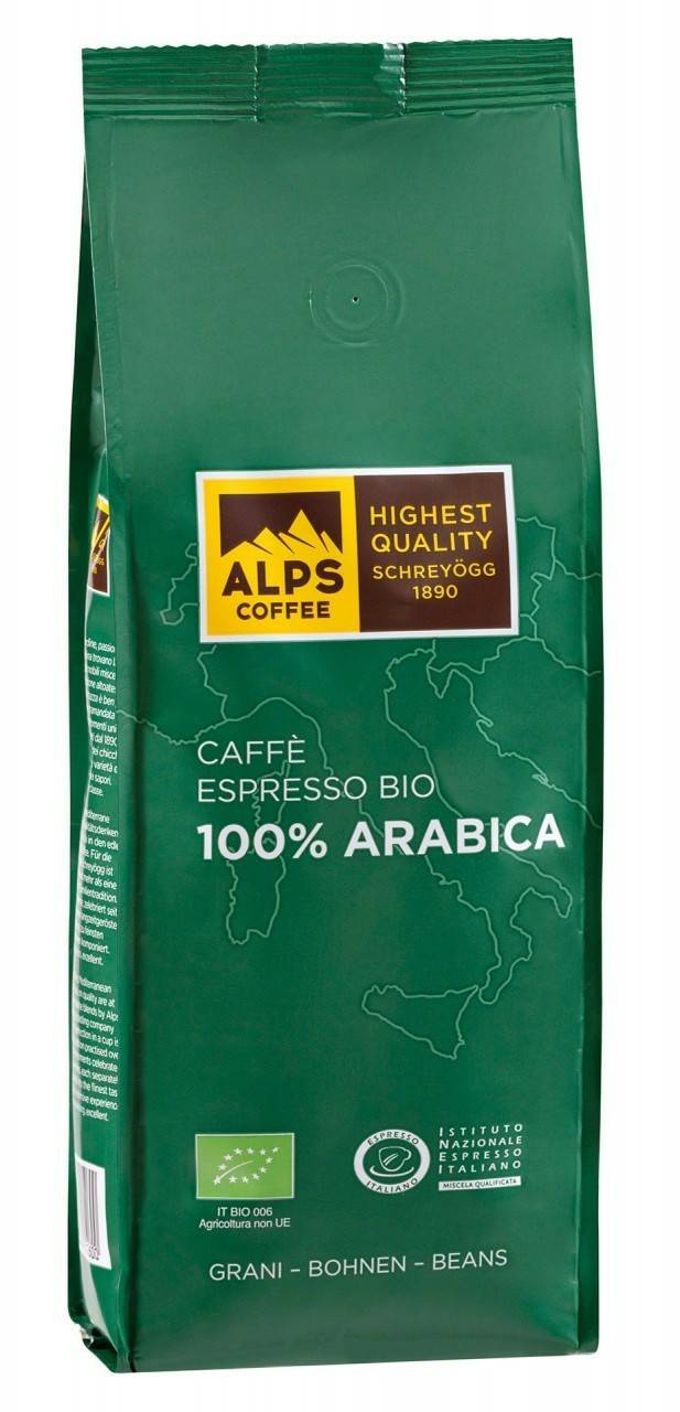 Alps Coffee Caffé Espresso Bio 100% Arabica (500g) Kaffee & Espresso