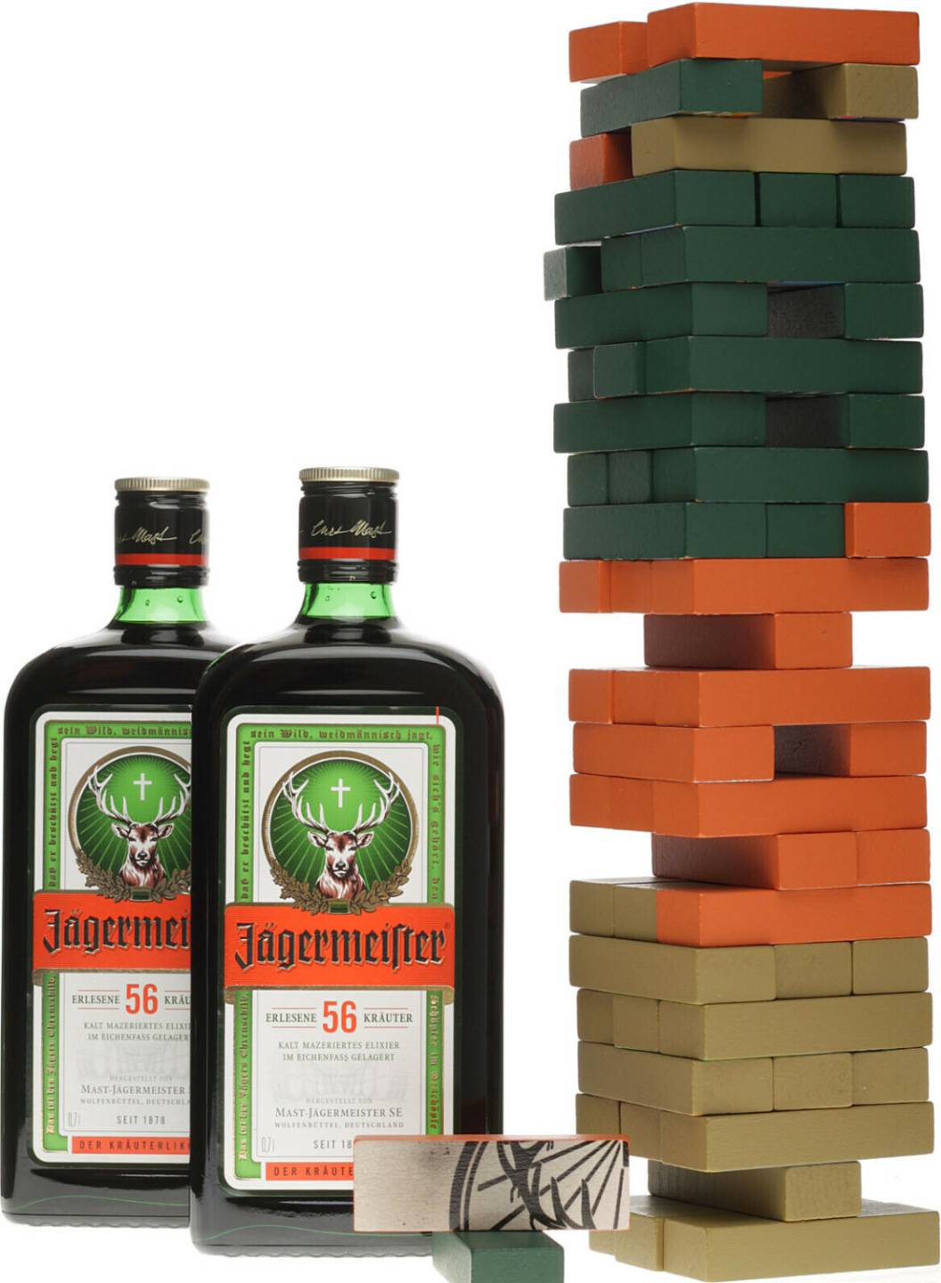 Jägermeister 35%2x0,7l Geschenkset mit Meister Bricks Liköre