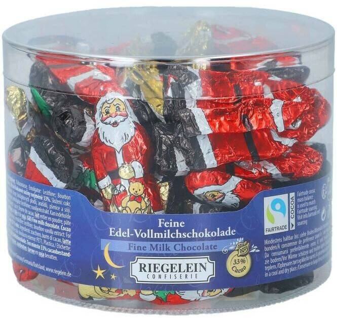 Schokolade Riegelein Massiv-Weihnachtsmann klein 70er (525 g)