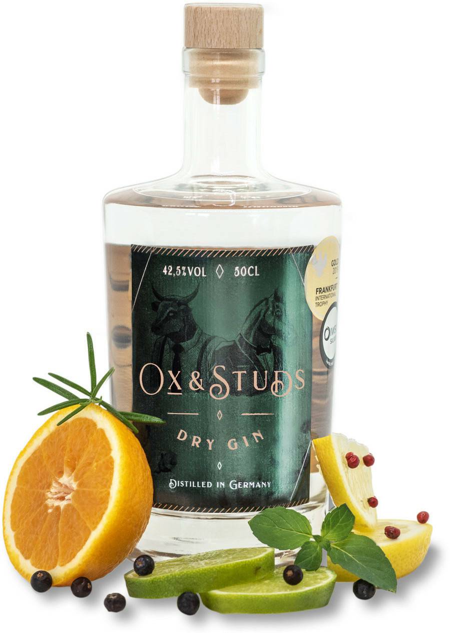 Ginstitution Ox & Studs Dry Gin 42,5% 0,5l Gin