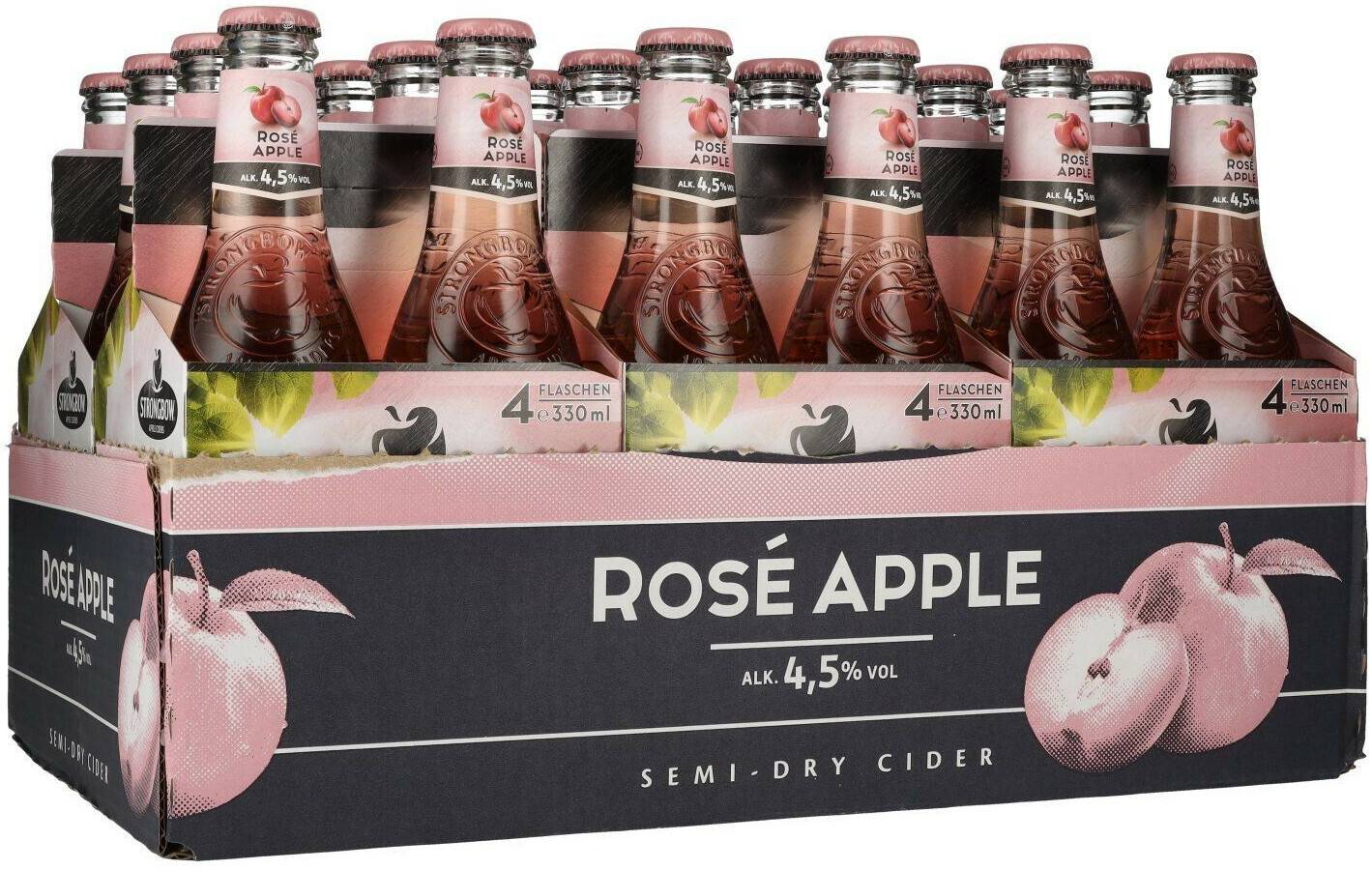 Strongbow Cider Rosé Apple 24x0,33l Champagner, Sekt & Prosecco