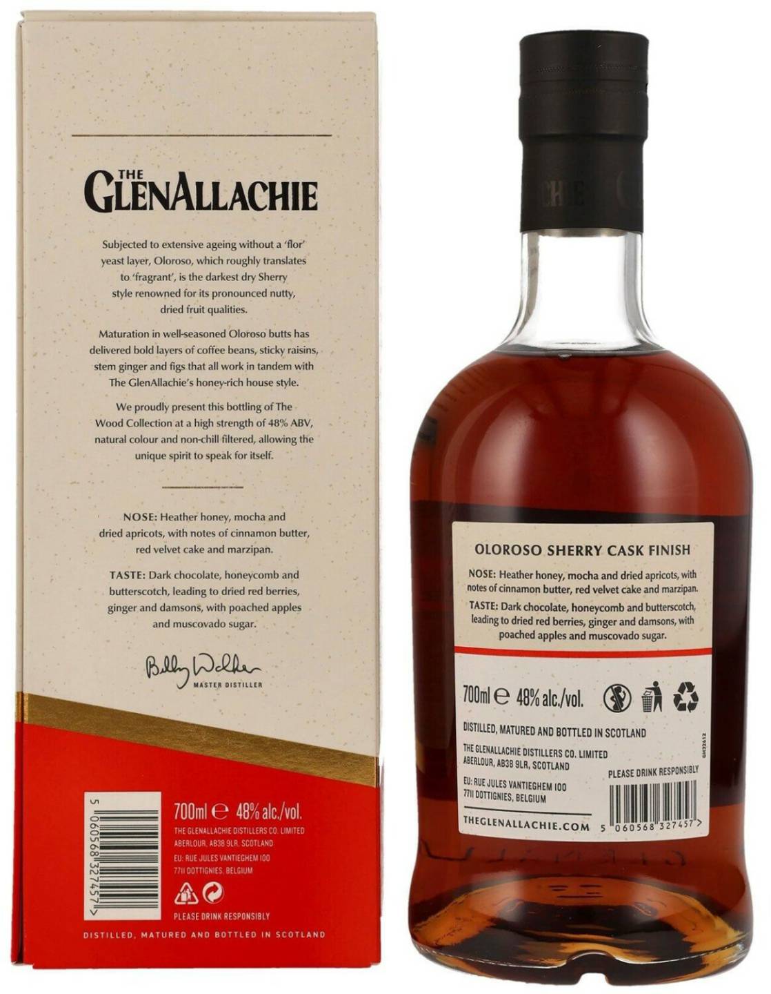 Whisky GlenAllachie 9 Years Oloroso Sherry Cask Finish Speyside Single Malt Whisky 0,7l 48%