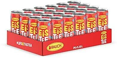 Rauch Eistee Pfirsich 24x0,33l Dose Softdrinks