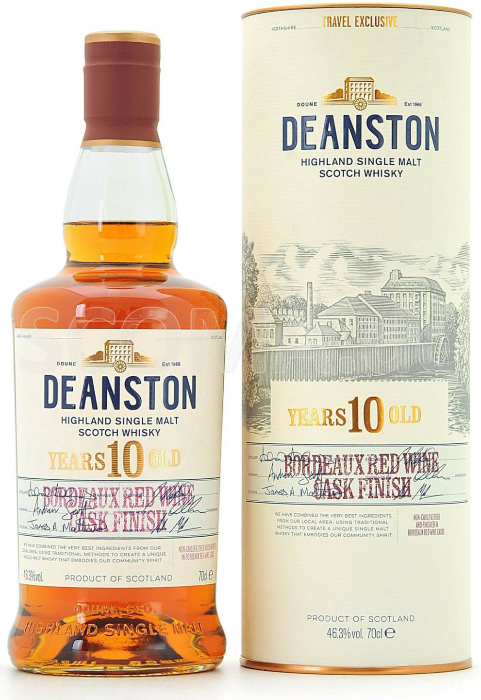 Deanston 10 Jahre Bordeaux Red Wine Cask Finish 46,3% 0,7l Whisky