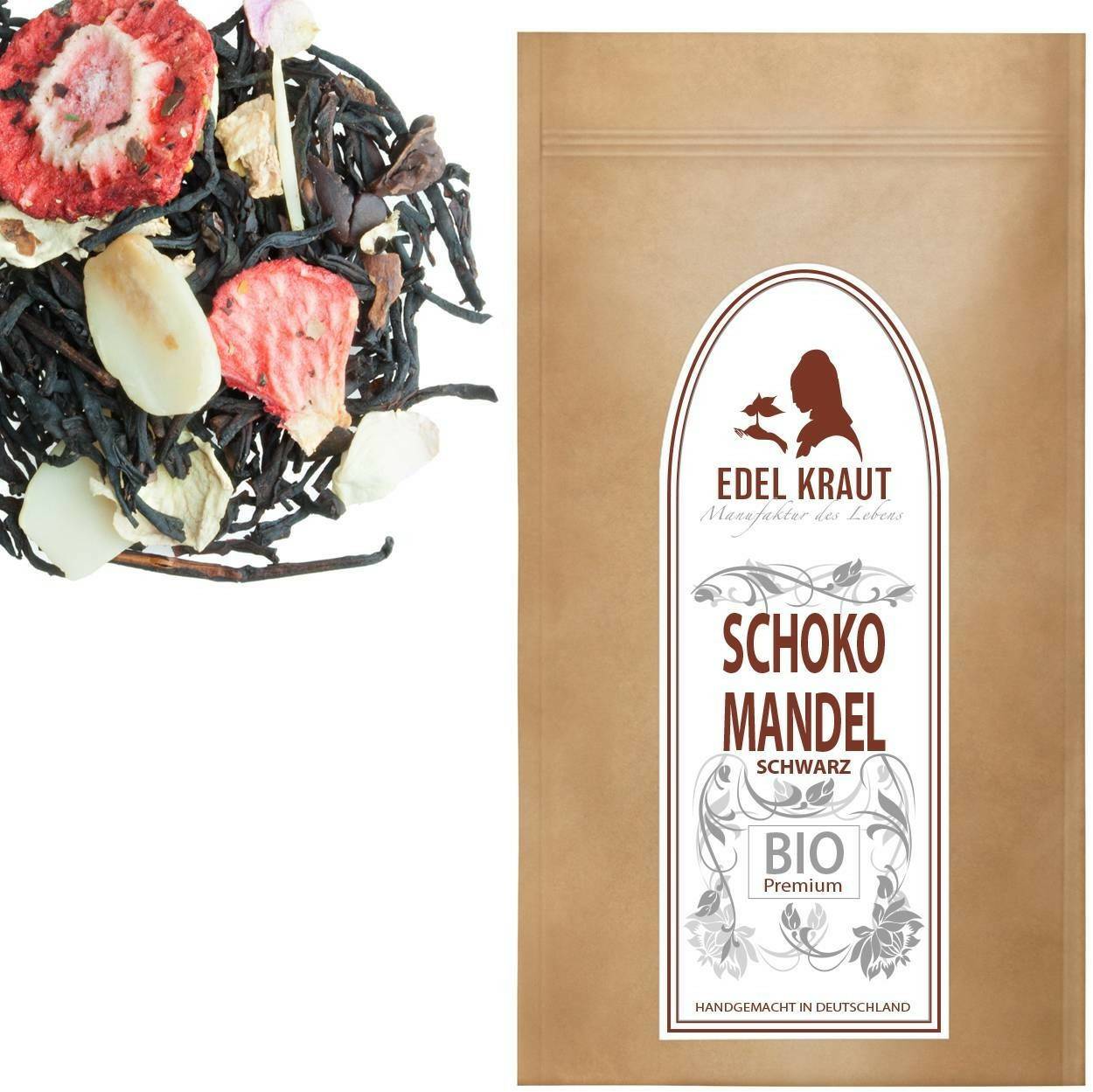 Tee Edel Kraut BIO Schwarzer Tee Schoko Mandel 250g