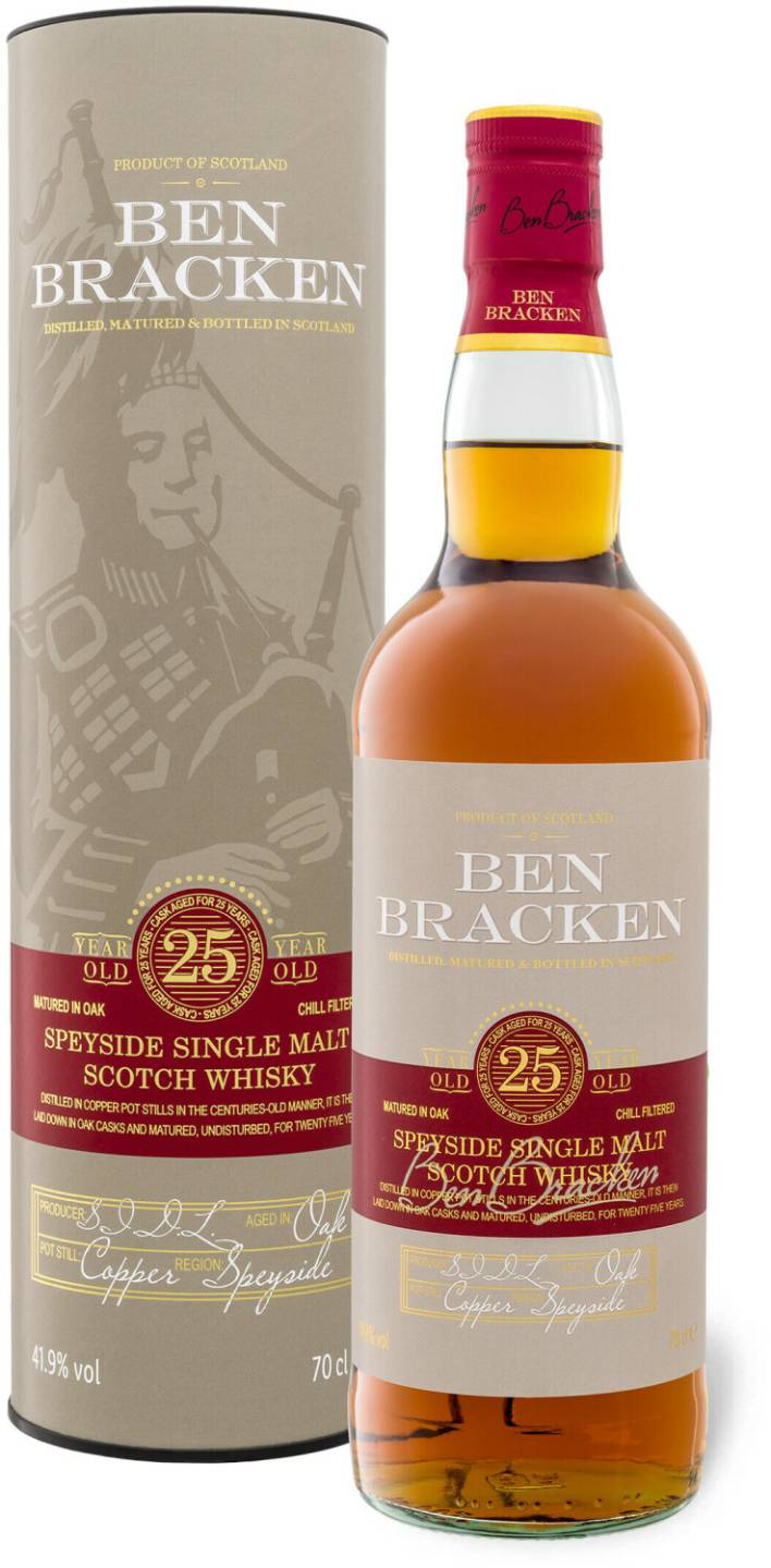 Ben Bracken 25 Years Speyside Single Malt Scotch Whisky 0,7l 41,9% Whisky