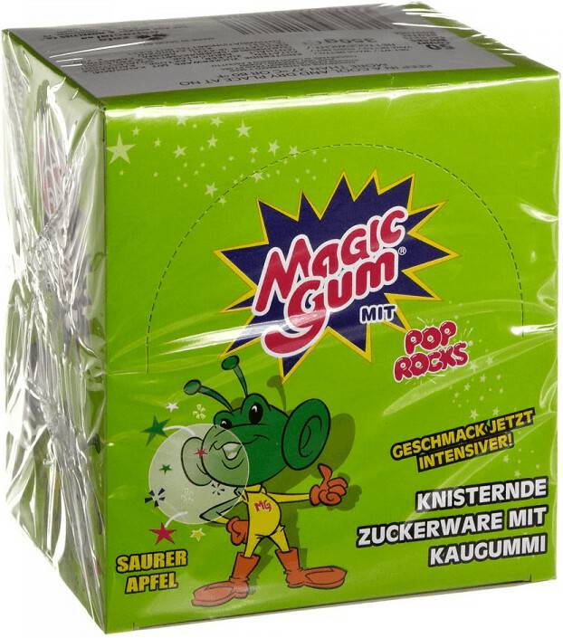 Pop Rocks Magic Gum avec Pop Rocks saurer Pomme (50 x 7 g) Süßigkeiten