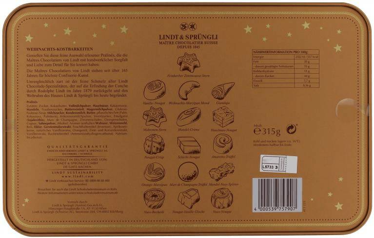 Pralinen Lindt Weihnachts-Kostbarkeiten (315 g)