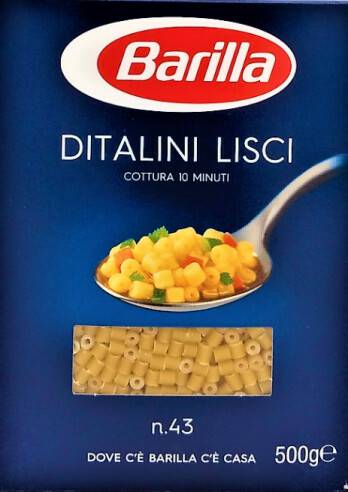 Barilla Ditalini Lisci Nr. 43 (500 g) Nudeln